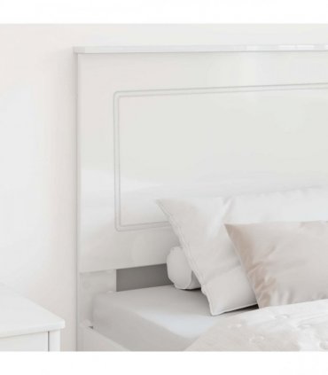 vidaXL Headboard Gloss White 100 cm Engineered Wood