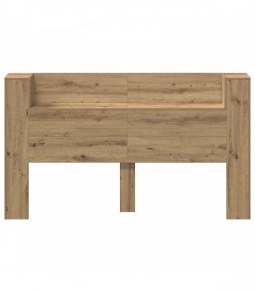 vidaXL Headboard Cabinet with LED Artisian Oak 180 x 16.5 x 103.5 cm