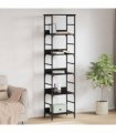 vidaXL Bookshelf Black Oak 50x33x188.5cm Engineered Wood