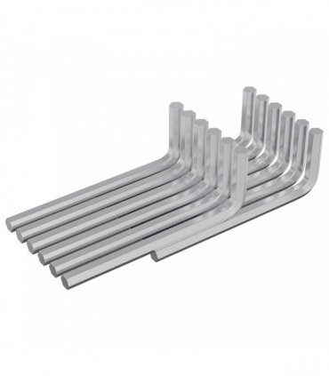 vidaXL Hex Key 1800 pcs Silver 32 x 86 mm Steel