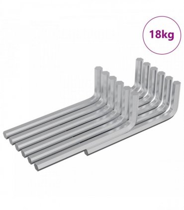 vidaXL Hex Key 1800 pcs Silver 32 x 86 mm Steel