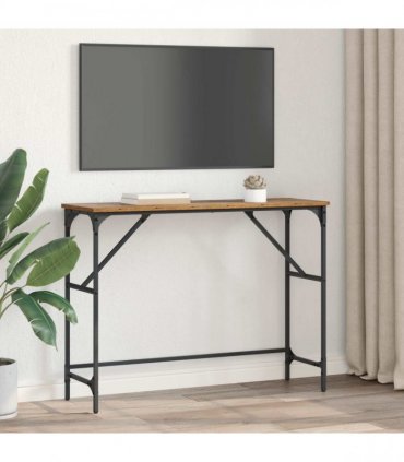 vidaXL Console Table Old Wood 100 x 32 x 75 cm Engineered Wood