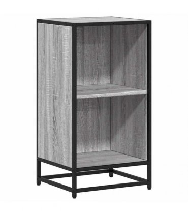 vidaXL Book Cabinet Grey Sonoma 40x35x76 cm Engineered Wood