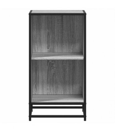 vidaXL Book Cabinet Grey Sonoma 40x35x76 cm Engineered Wood