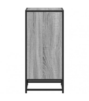 vidaXL Book Cabinet Grey Sonoma 40x35x76 cm Engineered Wood