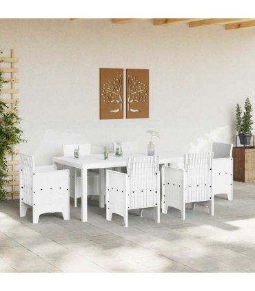 vidaXL Garden Table White 200 x 100 x 73 cm Poly Rattan