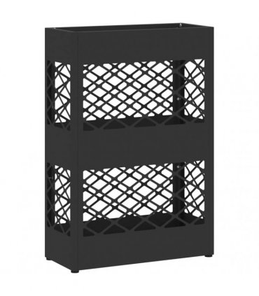 vidaXL Rain Umbrella Stand Black 28 x 12 x 41 cm Steel