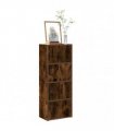 vidaXL Bookcase Smoked Oak 40x24x102 cm Engineered Wood