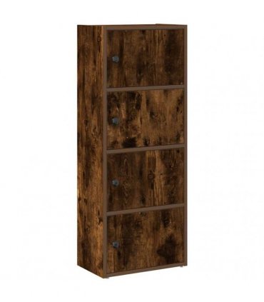 vidaXL Bookcase Smoked Oak 40x24x102 cm Engineered Wood