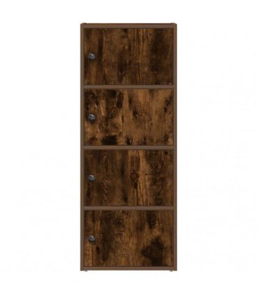 vidaXL Bookcase Smoked Oak 40x24x102 cm Engineered Wood