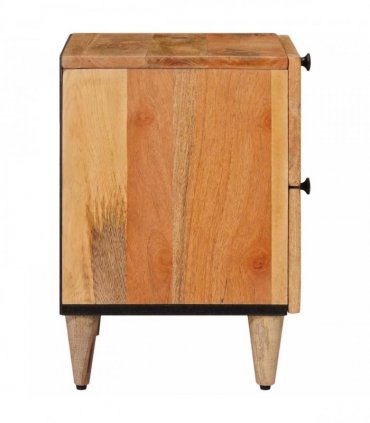 vidaXL Bedside Cabinet Natural 40 x 33.5 x 46 cm Solid Mango Wood