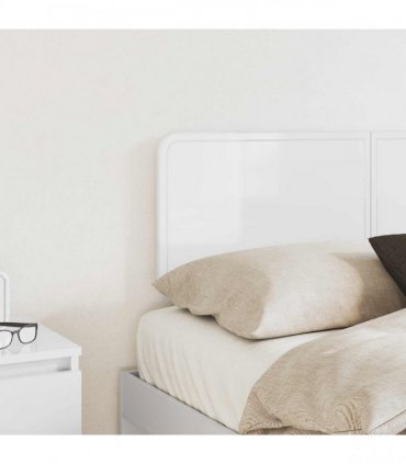 vidaXL Headboard Gloss White Engineered wood