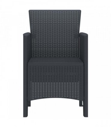 vidaXL Garden Chair 2 pcs Anthracite 53 x 49 x 85 cm Polypropylene