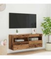 vidaXL TV Wall Cabinet Old Wood 100 x 30 x 40 cm Engineered Wood