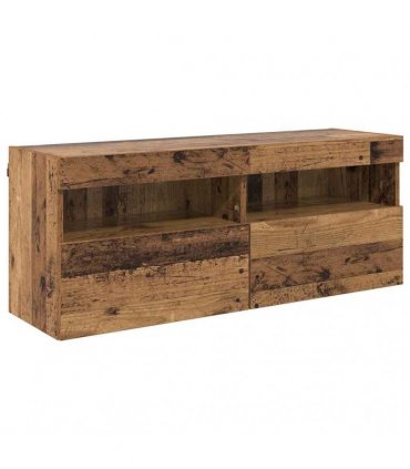 vidaXL TV Wall Cabinet Old Wood 100 x 30 x 40 cm Engineered Wood