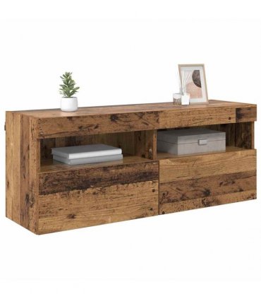 vidaXL TV Wall Cabinet Old Wood 100 x 30 x 40 cm Engineered Wood