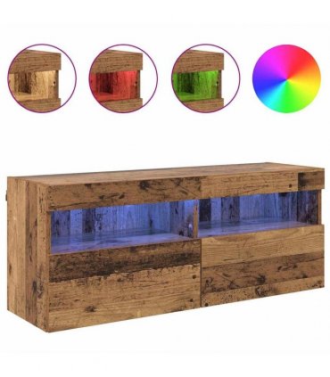 vidaXL TV Wall Cabinet Old Wood 100 x 30 x 40 cm Engineered Wood