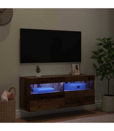 vidaXL TV Wall Cabinet Old Wood 100 x 30 x 40 cm Engineered Wood
