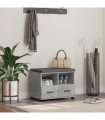 vidaXL Hall Bench with Cushion Concrete Grey 60 x 38 x 46 cm