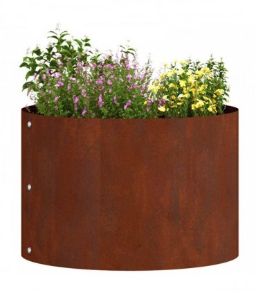 vidaXL Planter Ring 5 pcs Brown 30 x 30 x 20 cm Weathering Steel