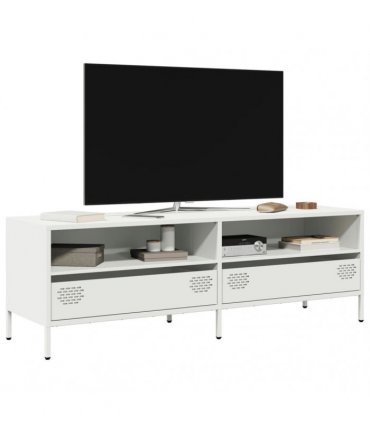 vidaXL TV Cabinet White 135x39x43.5 cm Cold-rolled Steel