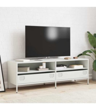 vidaXL TV Cabinet White 135x39x43.5 cm Cold-rolled Steel