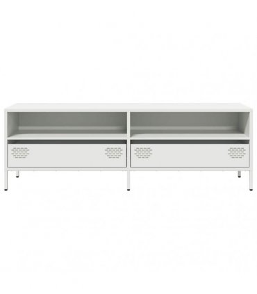 vidaXL TV Cabinet White 135x39x43.5 cm Cold-rolled Steel