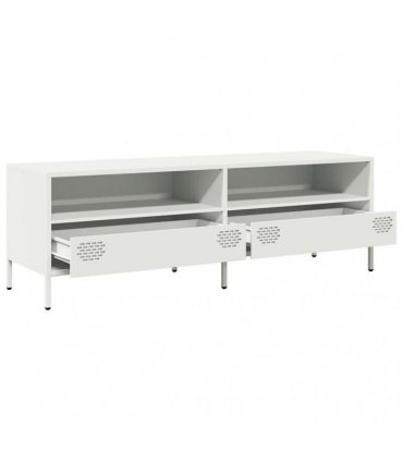 vidaXL TV Cabinet White 135x39x43.5 cm Cold-rolled Steel