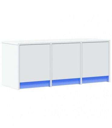 vidaXL TV Cabinet with LED White 97x34x40 cm Engineered Wood