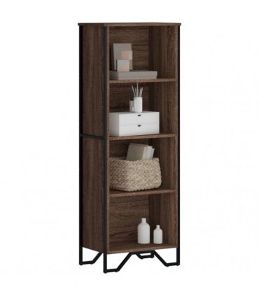vidaXL Bookcase Brown Oak 50x31x137.5 cm Engineered Wood