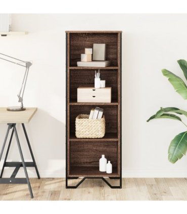 vidaXL Bookcase Brown Oak 50x31x137.5 cm Engineered Wood