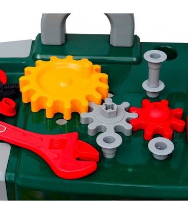 Kids'/Children's Playroom Toy Workbench with Tools Green + Grey