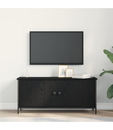 vidaXL TV Cabinet Black Oak 100 x 35 x 45 cm Engineered Wood