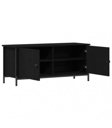vidaXL TV Cabinet Black Oak 100 x 35 x 45 cm Engineered Wood