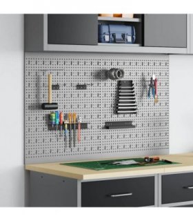 vidaXL Tool Wall Panel 2 pcs Grey 100 x 1 x 60 cm