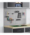 vidaXL Tool Wall Panel 2 pcs Grey 100 x 1 x 60 cm