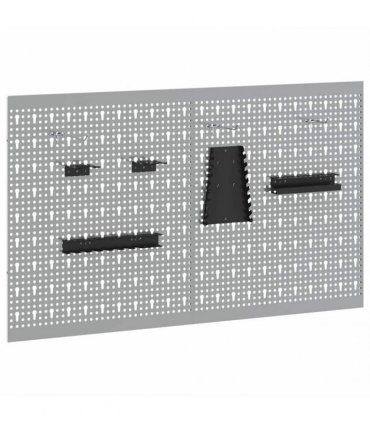 vidaXL Tool Wall Panel 2 pcs Grey 100 x 1 x 60 cm