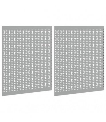vidaXL Tool Wall Panel 2 pcs Grey 100 x 1 x 60 cm