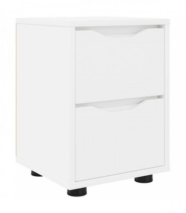 vidaXL Bedside Table White 30.5 x 30 x 43 cm Engineered Wood