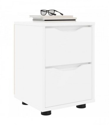 vidaXL Bedside Table White 30.5 x 30 x 43 cm Engineered Wood