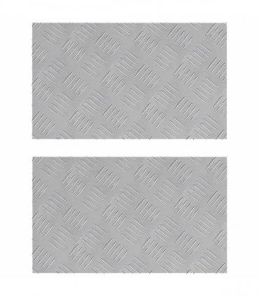 vidaXL Stair Tread Rectangular 2 pcs Silver 50 x 30 cm Aluminium