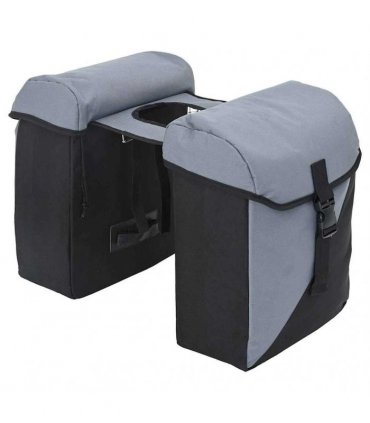 vidaXL Bicycle Bag Grey and Black 31.5 x 15.5 x 40 cm Polyester