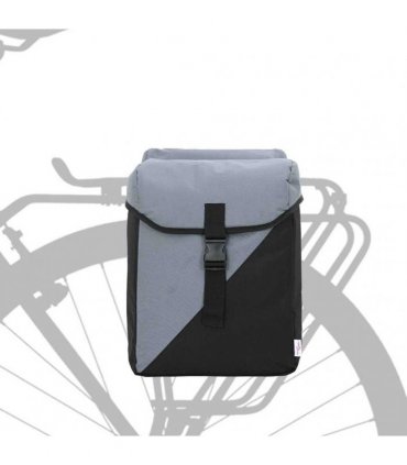 vidaXL Bicycle Bag Grey and Black 31.5 x 15.5 x 40 cm Polyester