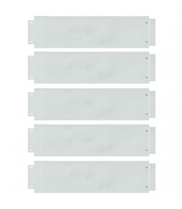 vidaXL Lawn Edgings 5 pcs Silver 100 x 25 x 0.07 cm Galvanised Steel