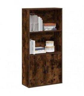 vidaXL Bookcase Smoked Oak 60x24x120 cm Engineered Wood