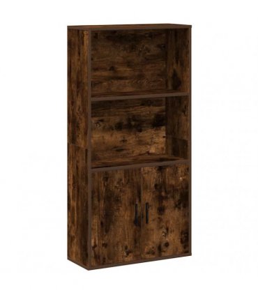 vidaXL Bookcase Smoked Oak 60x24x120 cm Engineered Wood