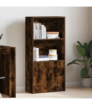 vidaXL Bookcase Smoked Oak 60x24x120 cm Engineered Wood