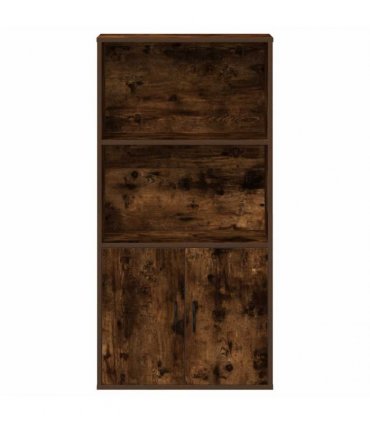 vidaXL Bookcase Smoked Oak 60x24x120 cm Engineered Wood
