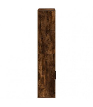 vidaXL Bookcase Smoked Oak 60x24x120 cm Engineered Wood