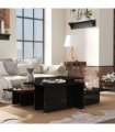 vidaXL Coffee Table | Set of 2 | High gloss black | Chipboard | Rectangular